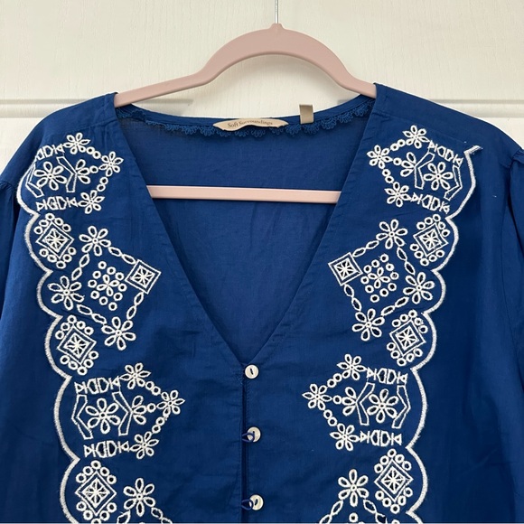 Soft Surroundings Shona Embroidered Top 2X - Picture 5 of 12